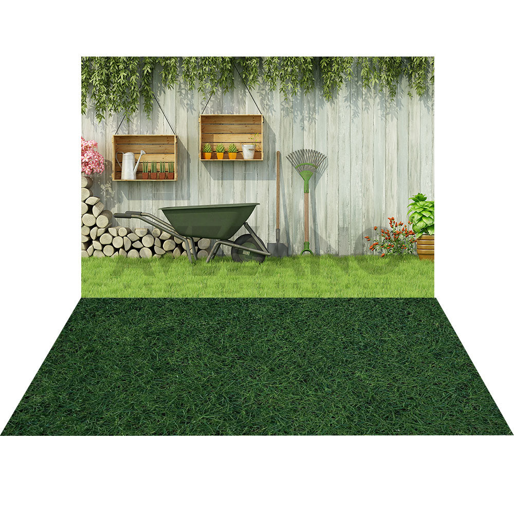 Avezano Spring Lawn Theme 2 pcs Set Backdrop-AVEZANO